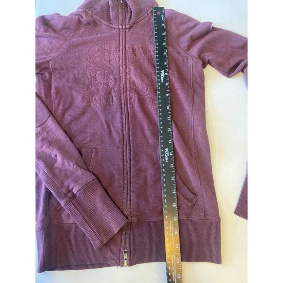 Abercrombie & Fitch Sweater Womens Small Vintage Embroidered Elbow Patch Zip Up - Picture 7 of 11